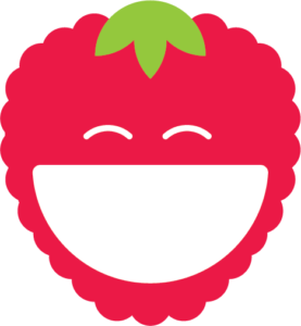 perfectlyfree raspberry pomegranate fruit snack character