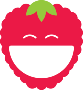 perfectlyfree raspberry pomegranate fruit snack character